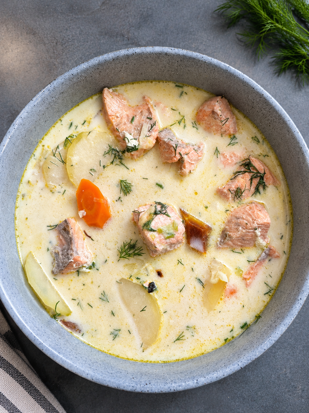 Creamy Salmon Chowder with Dill