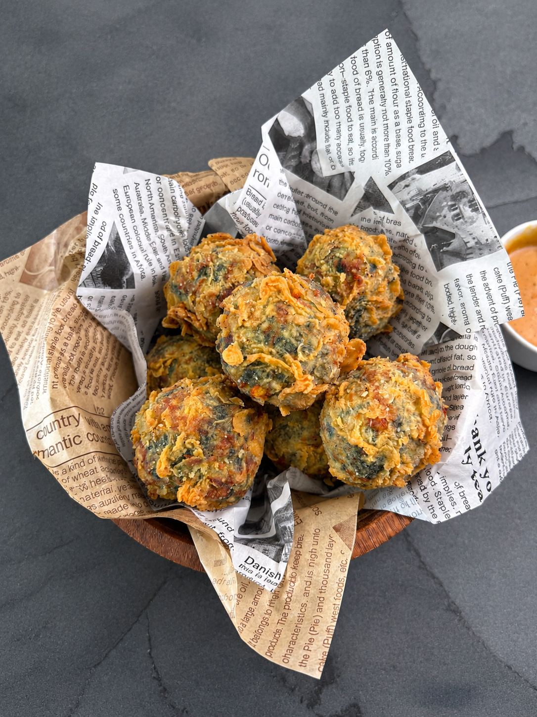 Rustic Herb-Crusted Fritters with Sauce